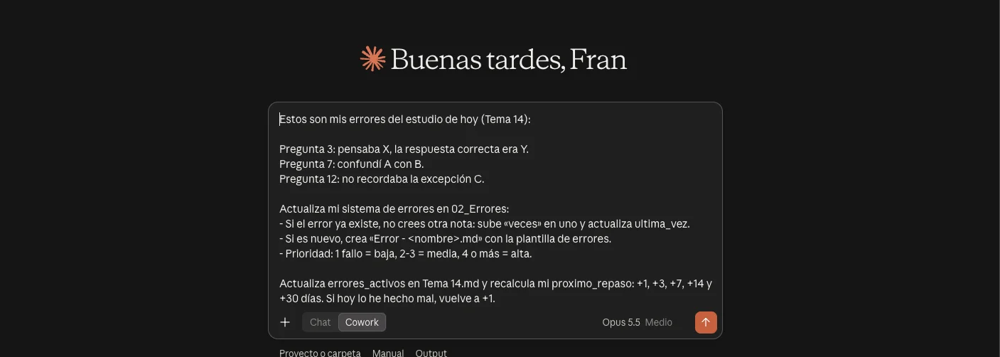 Después del test: pegas los fallos